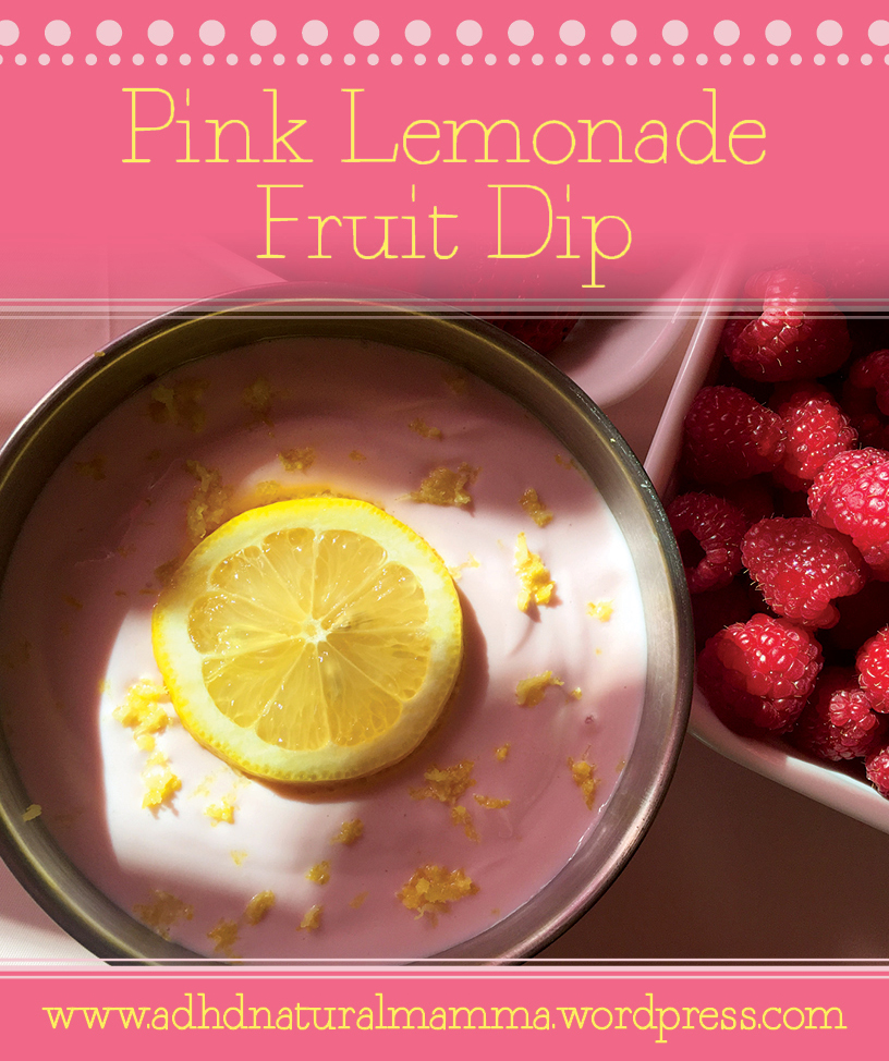 Pink lemonade fruit dip