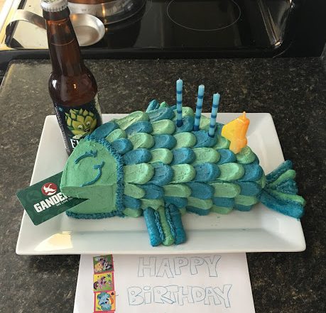 Hubby's birthday fish cake
