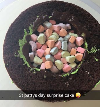 St. Patty's surprise cake