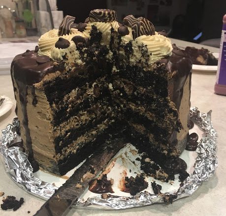 dark chocolate mocha cake